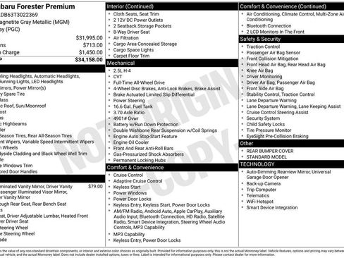 Certified 2026 Subaru Forester Premium AWD/4WD image 40