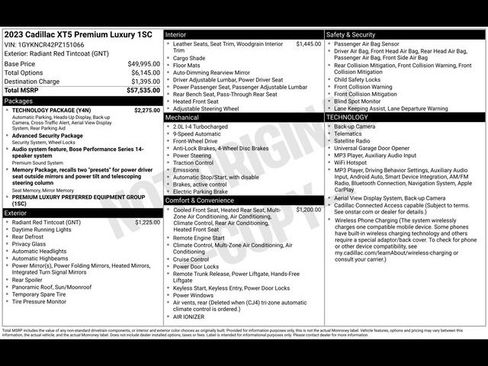 Certified 2023 Cadillac XT5 Premium Luxury w/ Technology Package FWD image 14
