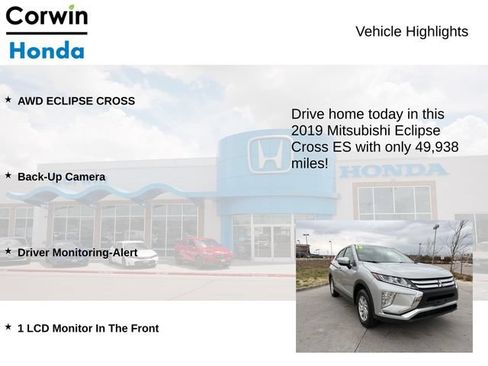 Used 2019 Mitsubishi Eclipse Cross ES AWD/4WD image 6