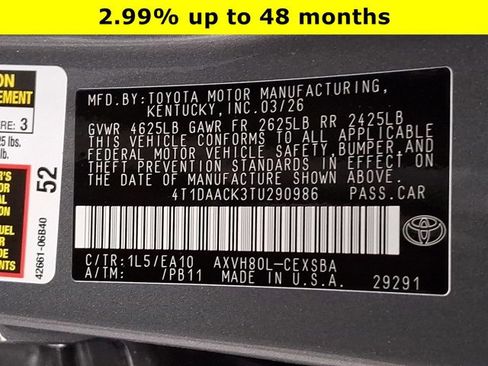 New 2026 Toyota Camry SE FWD image 21