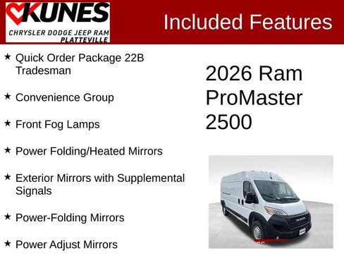 New 2026 RAM ProMaster 2500 w/ Convenience Group image 2