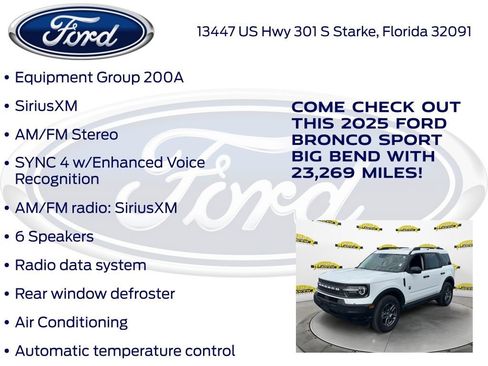 Certified 2025 Ford Bronco Sport Big Bend AWD/4WD image 17