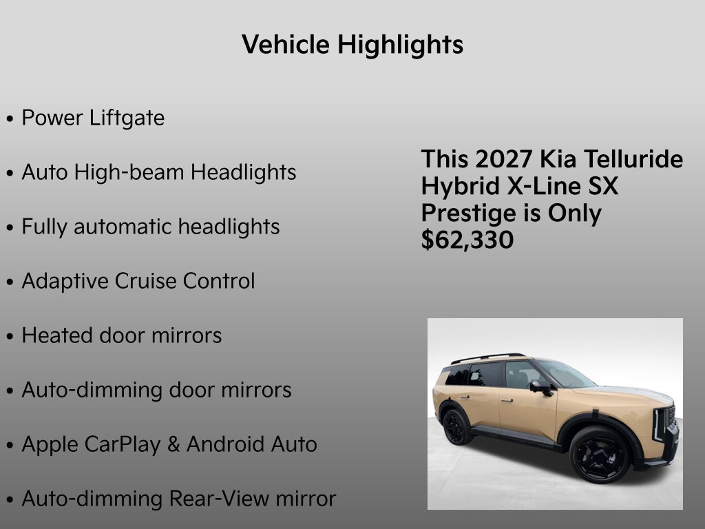 New 2027 Kia Telluride X-Line SX Prestige w/ Towing Package AWD/4WD image 34