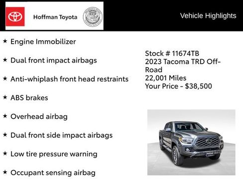 Used 2023 Toyota Tacoma TRD Off-Road AWD/4WD image 29