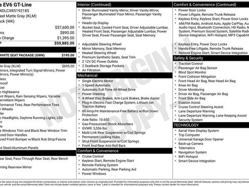 Certified 2024 Kia EV6 GT-Line w/ GT-Line White Seat Package AWD/4WD image 33