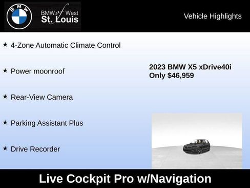 Used 2023 BMW X5 xDrive40i w/ Climate Comfort Package image 47