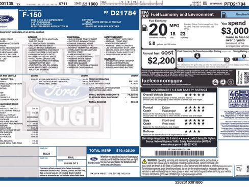Used 2023 Ford F150 Platinum w/ Equipment Group 701A High AWD/4WD image 26