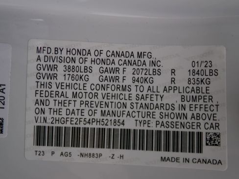 Certified 2023 Honda Civic Sport image 21
