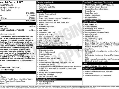 Used 2012 Chevrolet Cruze LT w/ RS Package image 6