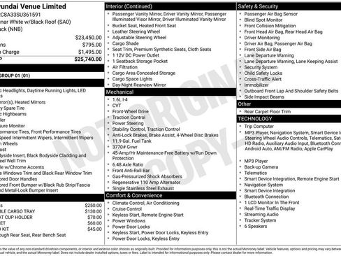Used 2025 Hyundai Venue Limited FWD image 16