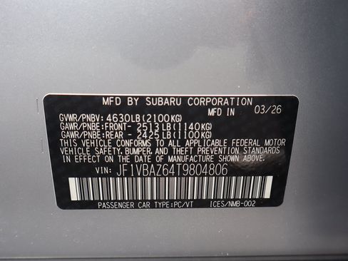 New 2026 Subaru WRX tS AWD/4WD image 23