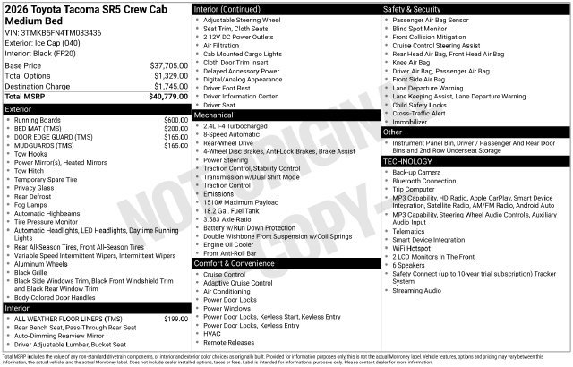New 2026 Toyota Tacoma SR5 RWD image 6