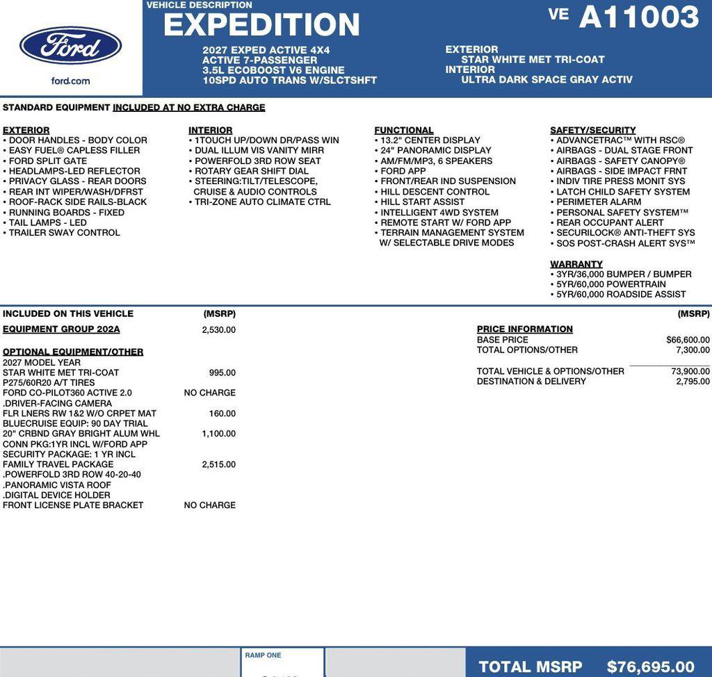 New 2027 Ford Expedition Active AWD/4WD image 2