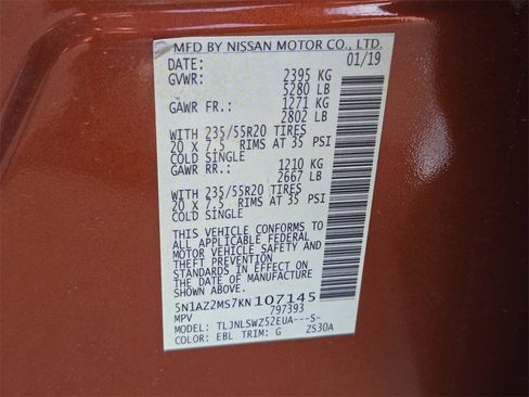 Used 2019 Nissan Murano Platinum w/ Cargo Package image 34