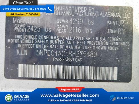 Used 2011 Hyundai Sonata Limited w/ Navigation Pkg 5 FWD image 16