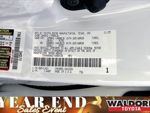 New 2026 Toyota Sequoia Platinum image 17