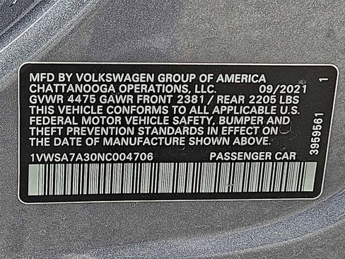 Used 2022 Volkswagen Passat 2.0T SE FWD image 22