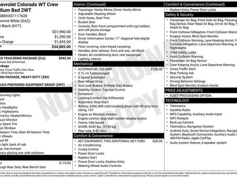 Used 2025 Chevrolet Colorado W/T w/ Advanced Trailering Package RWD image 10