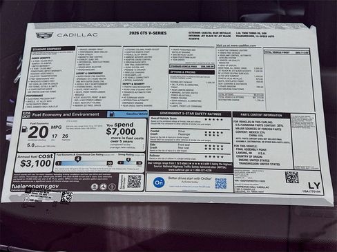 New 2026 Cadillac CT5 V w/ Technology Package image 20