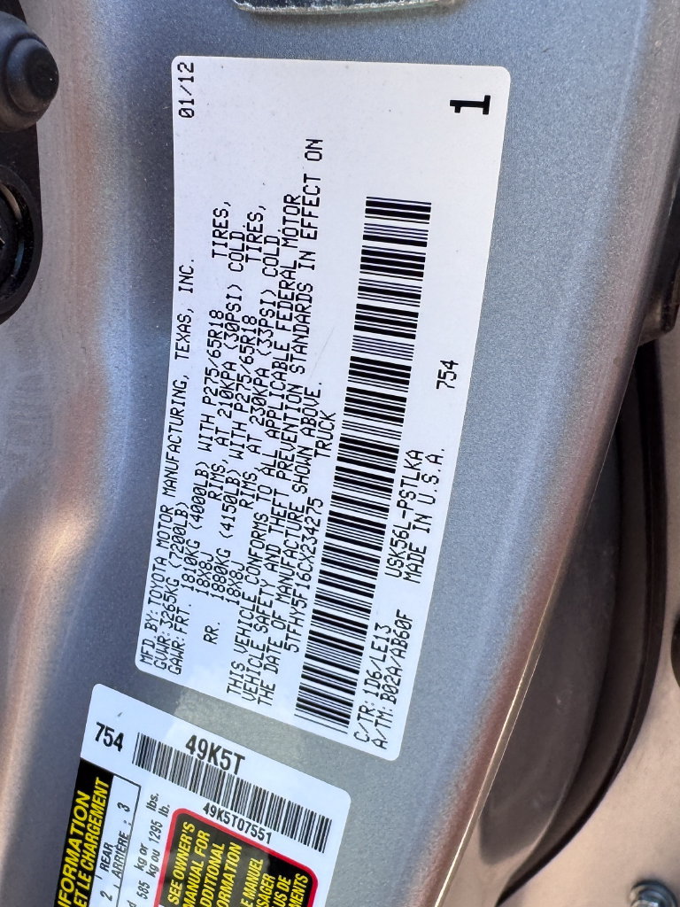 Used 2012 Toyota Tundra Limited w/ Memory Pkg AWD/4WD image 39