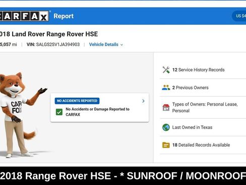 Used 2018 Land Rover Range Rover HSE AWD/4WD image 9