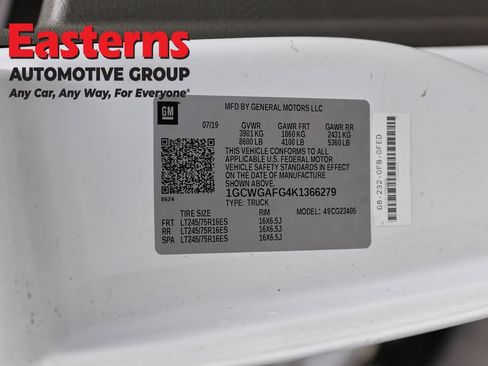 Used 2019 Chevrolet Express 2500 w/ Safety Package RWD image 34