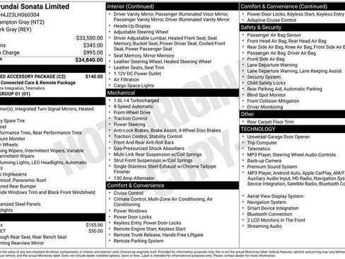 Used 2020 Hyundai Sonata Limited w/ Preferred Accessory Package FWD image 35