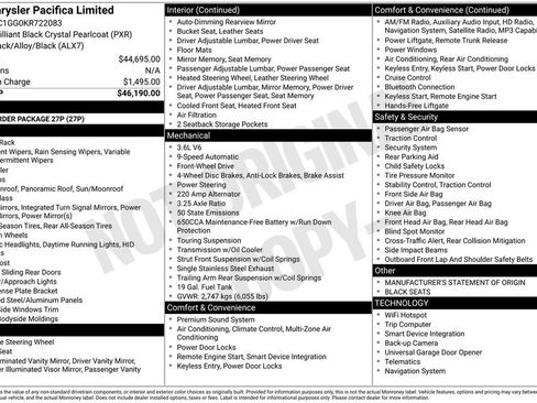 Used 2019 Chrysler Pacifica Limited FWD image 42