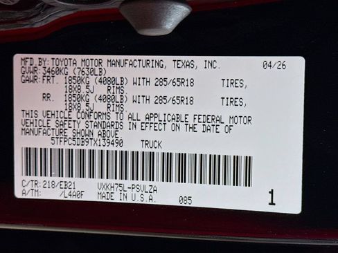 Certified 2026 Toyota Tundra TRD Pro AWD/4WD image 30