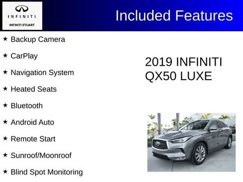 Used 2019 INFINITI QX50 Luxe w/ Navigation Package image 2