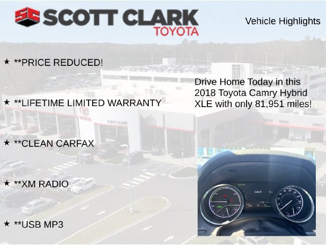 Used 2018 Toyota Camry XLE w/ Audio Package FWD image 13