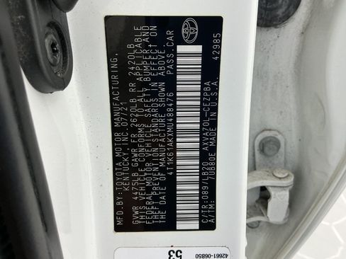 Used 2021 Toyota Camry XSE w/ Navigation Package FWD image 52