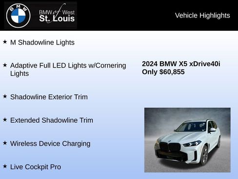 Used 2024 BMW X5 xDrive40i w/ M Sport Package image 31