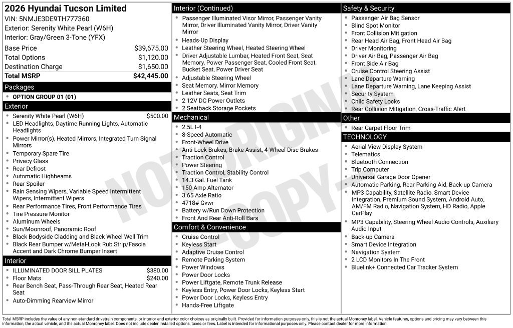 New 2026 Hyundai Tucson Limited FWD image 8