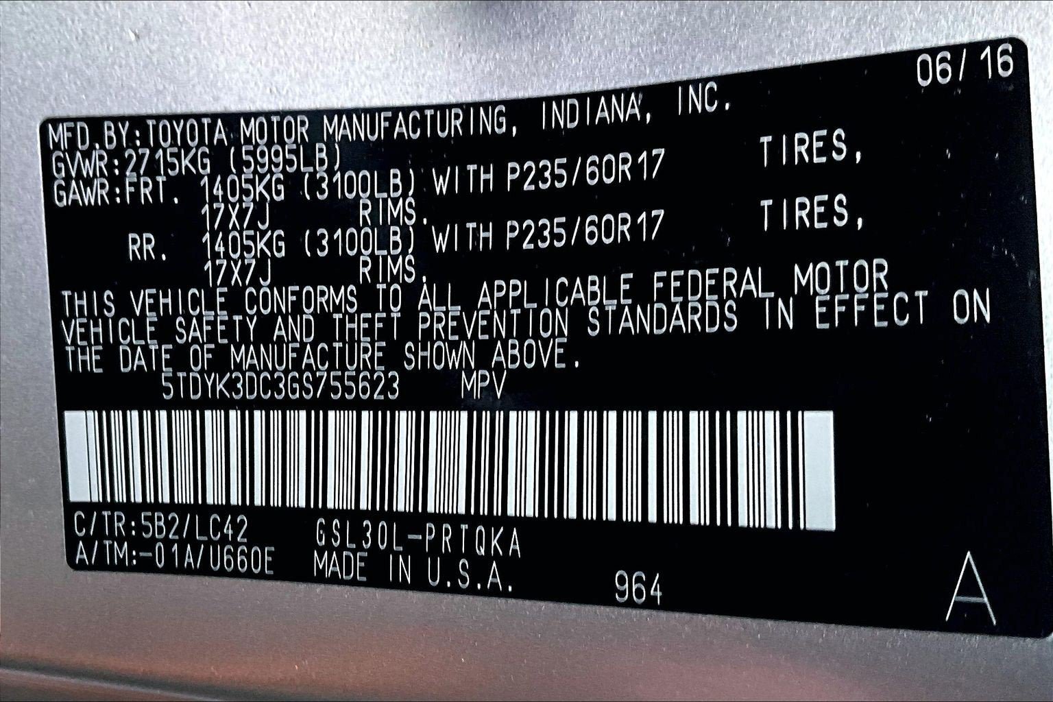 Used 2016 Toyota Sienna XLE Premium FWD image 31