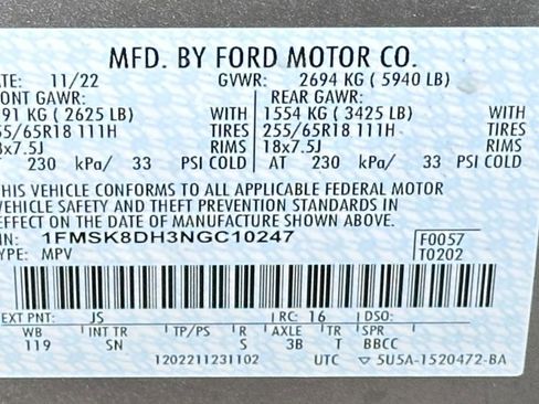 Certified 2022 Ford Explorer XLT w/ Equipment Group 202A image 62