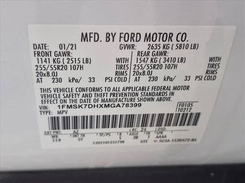 Used 2021 Ford Explorer XLT w/ Equipment Group 202A RWD image 24
