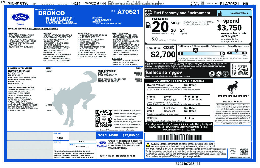 Used 2024 Ford Bronco Big Bend AWD/4WD image 5