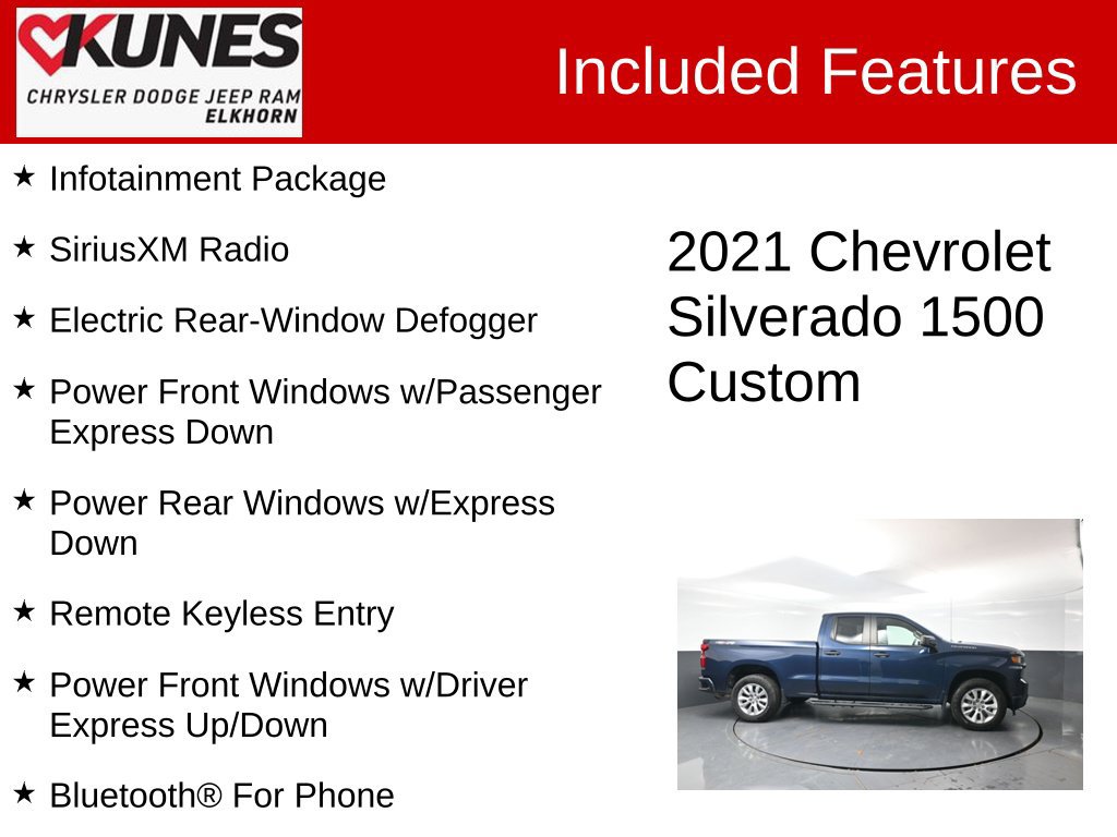 Used 2021 Chevrolet Silverado 1500 Custom AWD/4WD image 3