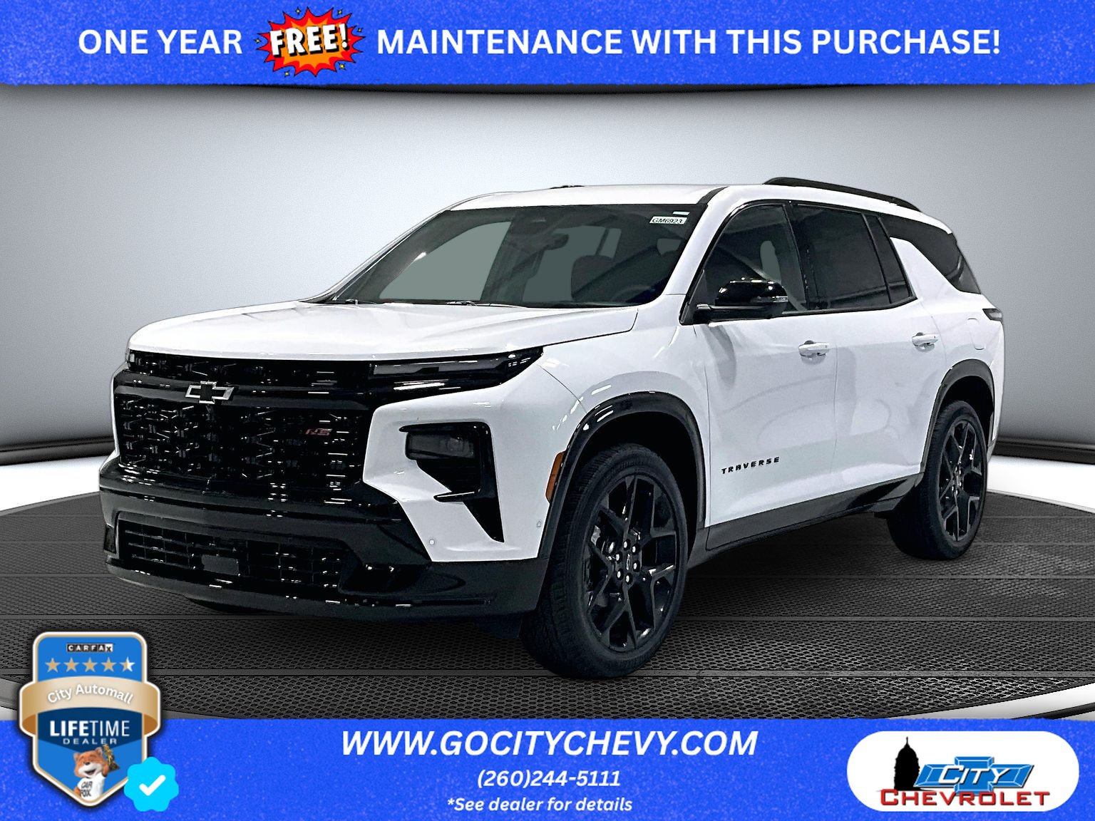 New 2026 Chevrolet Traverse RS w/ LPO, Floor Liner Package FWD image 1