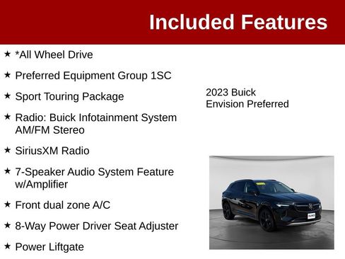 Used 2023 Buick Envision Preferred w/ Sport Touring Package AWD/4WD image 3