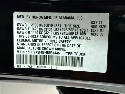 Used 2017 Honda Ridgeline Black Edition image 62