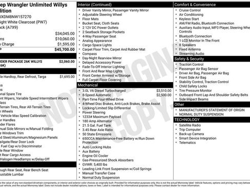 Used 2022 Jeep Wrangler Unlimited Willys image 36