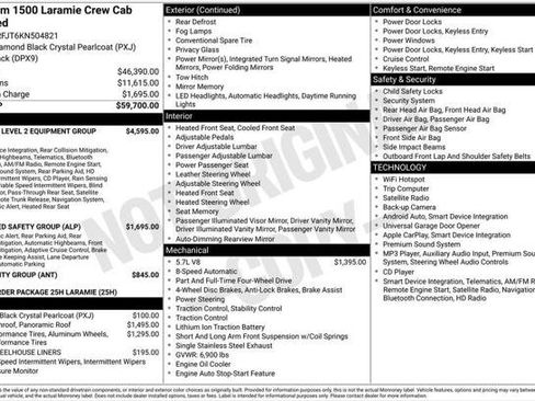 Certified 2019 RAM 1500 Laramie AWD/4WD image 3