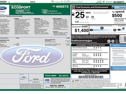 Used 2022 Ford EcoSport SE w/ SE Appearance Package AWD/4WD image 7