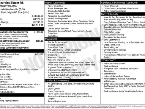New 2026 Chevrolet Blazer RS w/ Driver Confidence II Package FWD image 4