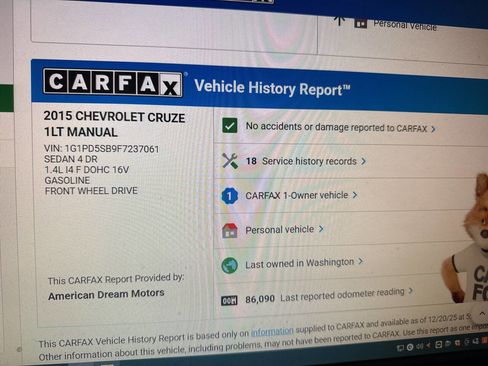 Used 2015 Chevrolet Cruze LT image 12