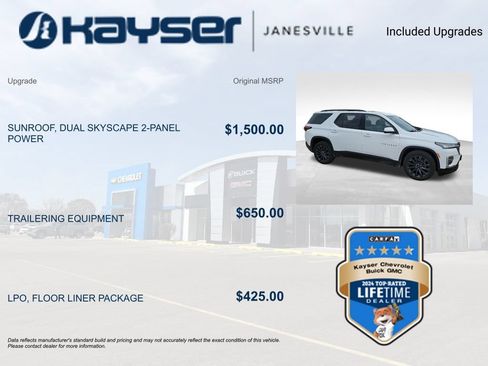Certified 2023 Chevrolet Traverse RS w/ LPO, Floor Liner Package AWD/4WD image 2