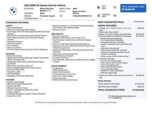 Used 2022 BMW X5 M w/ Executive Package image 2