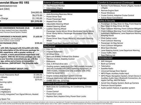Used 2021 Chevrolet Blazer RS w/ Enhanced Convenience Package AWD/4WD image 11
